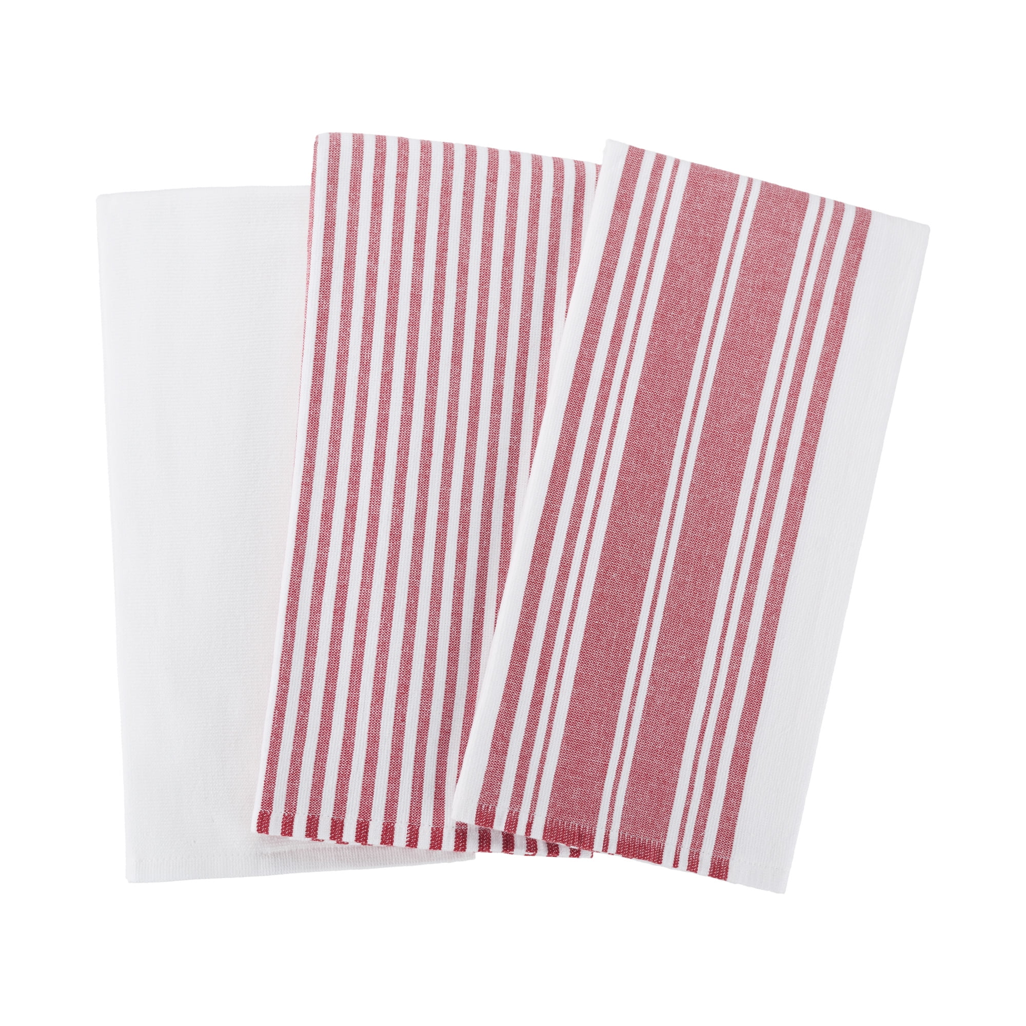 Better Homes & Gardens 3-Piece Oversized Culinary Kitchen Towel Set, Red Mark