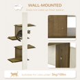thumbnail image 3 of Árbol para Gatos PawHut de 4 Niveles Montado en Pared con Rascador, 3 of 9