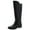 Black, variant on GBG GUESS Womens Black Buckle Strap Ankle Strap Haydin Round Toe Block Heel Zip-Up Riding Boot 5.5 M