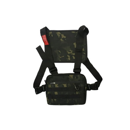 KGOTA Unisex Vest Chest Bag Oxford Waistcoat Hip Hop Shoulder Pouch (Camouflage)