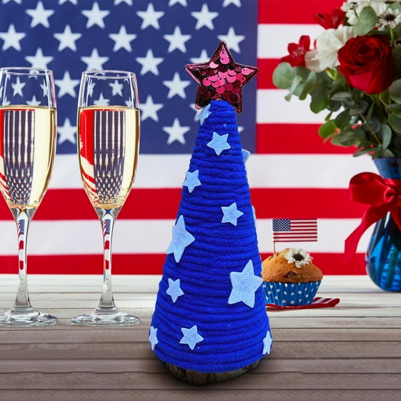 XGFHYJEH 4th of July Gnomes Red White Blue Patriotic Decor for Memorial Day Labor Day Home Office Party