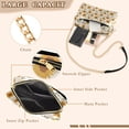 thumbnail image 3 of FORMRS Women Crossbody Purse with Chain Strap Vegan Leather Shoulder Handbag, Beige Sunflower Pattern, 3 of 7