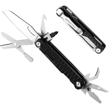 TGHTBA-Multitool Knife 12 in 1 Pocket Multitool with G10 Handle EDC Multi Tool Knife with Scissors Bottle Opener Screwdrivers and More for Camping Survival Hunting and Outdoors