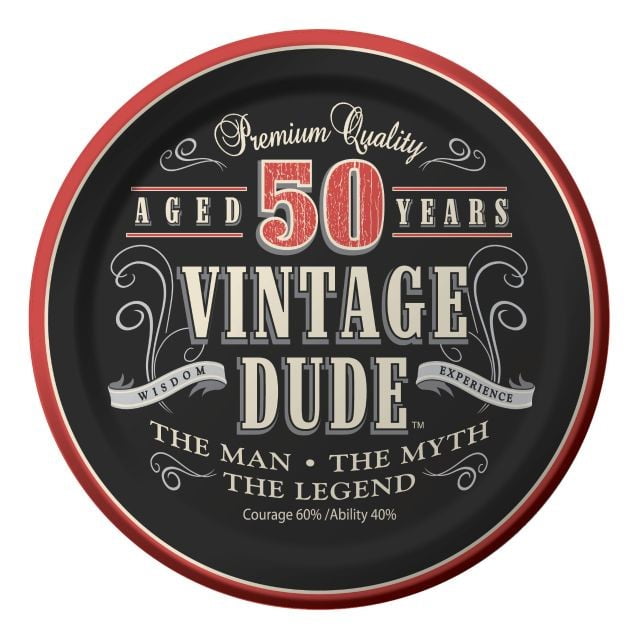 Creative Converting 16 Count Vintage Dude 50th Birthday Lunch Napkins for sale online 