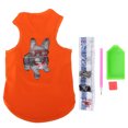 thumbnail image 1 of Camisa para perro, lindo, suave, transpirable, estampado de perros, trajes para mascotas con diamantes de imitación para cachorros, decoración de mascotas, protección, naranja, M, 1 of 10