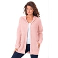 thumbnail image 4 of Roaman's Women's Plus Size Thermal Waffle Hoodie Zip Up Cardigan Jacket, 4 of 6