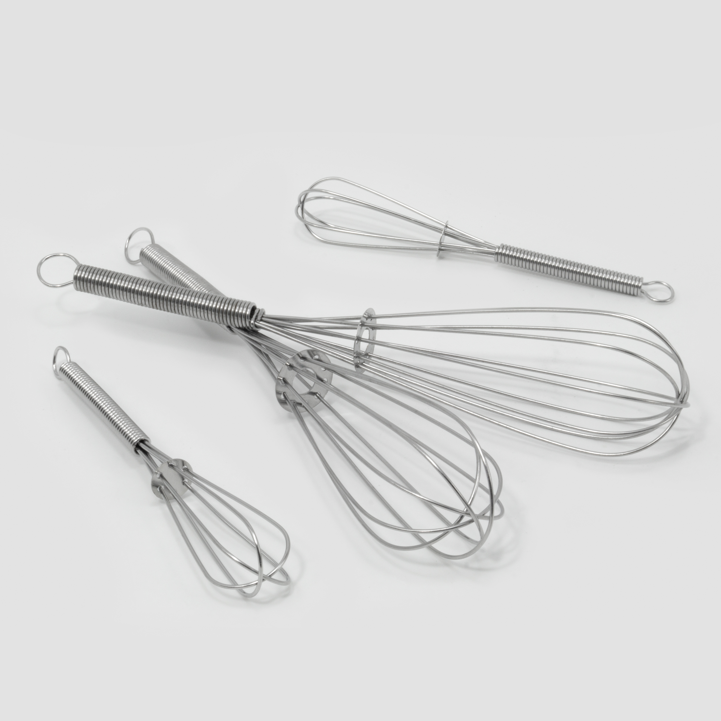 ExcelSteel Set of 4 Stainless Steel 5" & 8" Mini Whisks