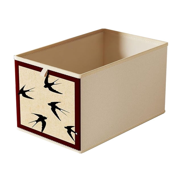 Under the Bed Storage Bins Foldable Large Fabric Box, 47x25x20cm Waterproof with Patterns, for Wardrobe, Toys, Socks, and Under Bed Toy Storage Organizer