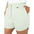 thumbnail image 2 of Celebrity Pink Juniors and Juniors Plus Paperbag Waist Shorts, Sizes XS-4X, 2 of 4