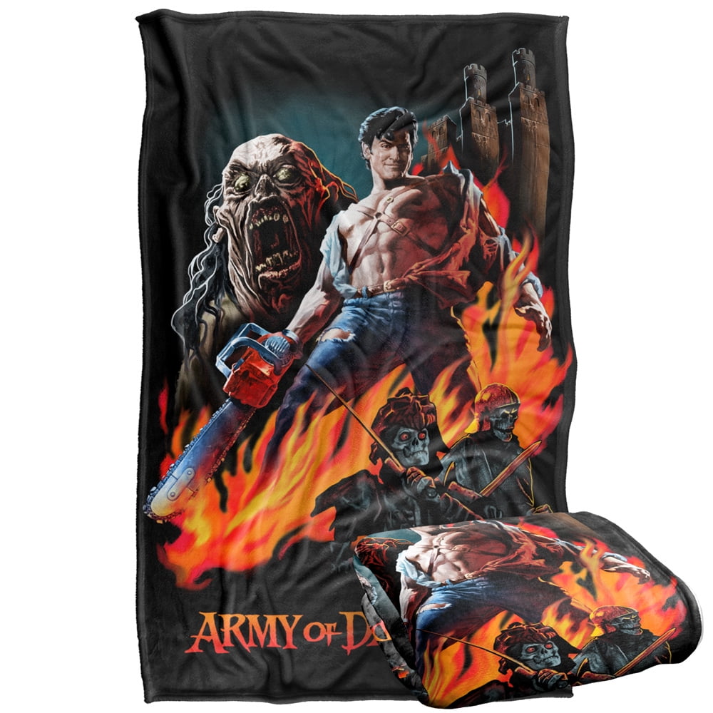 Army of Darkness Blanket, 36'x58' Painted Evil Silky Touch Super Soft