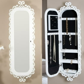 Belham Living Lighted Wall Mount Locking Jewelry Armoire Espresso Belham Living Lighted Wall Mount