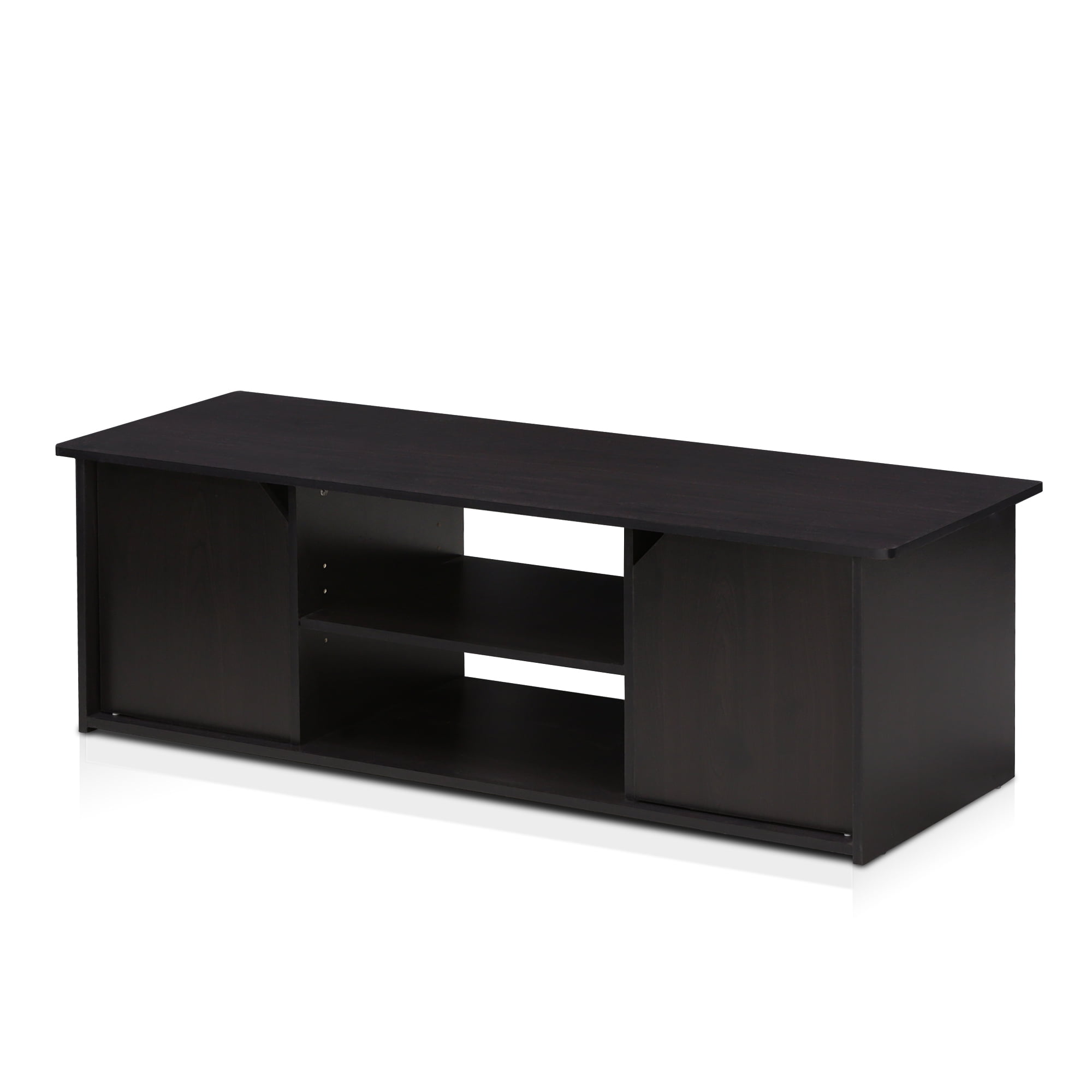 Furinno Econ TV Stand with Storage Shelf, Espresso 17044EX Walmart