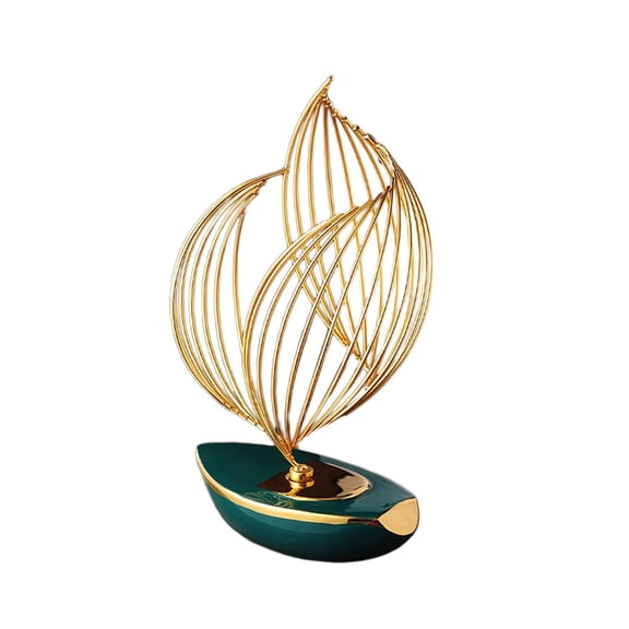 Luxury Sailboat Statue Art Miniature Boat for TV Cabinet Living Room