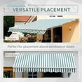 thumbnail image 5 of 12' x 10' Retractable Awning Patio Awnings Sun Shade Shelter with Manual Crank Handle, 280g/m² UV & Water-Resistant Fabric and Aluminum Frame f, 5 of 6