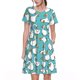 thumbnail image 1 of Balery Cartoon Funny Goose Vestidos sueltos de manga corta para mujer, vestidos de verano 2025, vestidos casuales de corte A con vuelo., 1 of 6