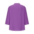 thumbnail image 4 of Blouses for women dressy casual Linen Soft Clothing XXXL Purple womens blouses, 4 of 4