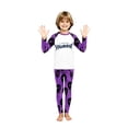 thumbnail image 2 of Halloween Family Pajamas Matching Sets Party Pjs Family Jammies Long Sleeve Cute Funny Pumpkin Face 2 Piece Sets Casual Trendy Matching Holiday Pajamas Boy 5-6 Years, 2 of 4