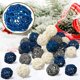 thumbnail image 4 of 30 Piezas Bolas Decorativas Para Tazón Centro de Mesa Bolas De Mimbre De Mimbre 1.8 Pulgadas Blanco Gris Azul Bolas Decoración Florero Relleno Orbes Esferas Rellenos De Tazón Hogar De, 4 of 5