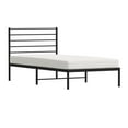 thumbnail image 4 of Metal Bed Frame Black Full Size with Headboard, 39.4x78.7, Steel Platform Bed Frame, Under Bed Storage, Modern Bedroom Furniture, 4 of 9