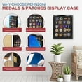 thumbnail image 3 of PENNZONI Medals Display Case, Military Shadow Box, Black w/ Green Felt Small, 3 of 18