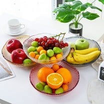 Kitandove Fruit Bowl Pink Plastic 1Set 9.1*9.1*2.8in