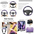 thumbnail image 6 of Garronmavis Car Front Seat Cover Rear Split Bench Cover, Steering Wheel Cover, Seat Belt Cover, Air Vent Car Organizer, Car Trash Can, Rearview Mirror Cover, Coasters, Keychain, 6 of 7