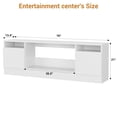 thumbnail image 2 of CazToi TV Stand for 70 Inch TVs Modern Entertainment Center with Storage Cabinet White Fits 36 Inch Electric Fireplace Not Included, 2 of 6