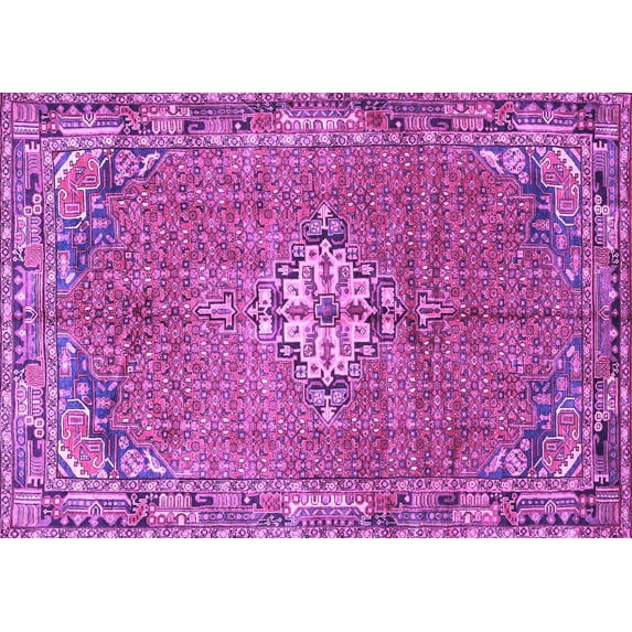 Ahgly Company Indoor Rectangle Persian Purple Traditional Area Rugs, 8' x 12'