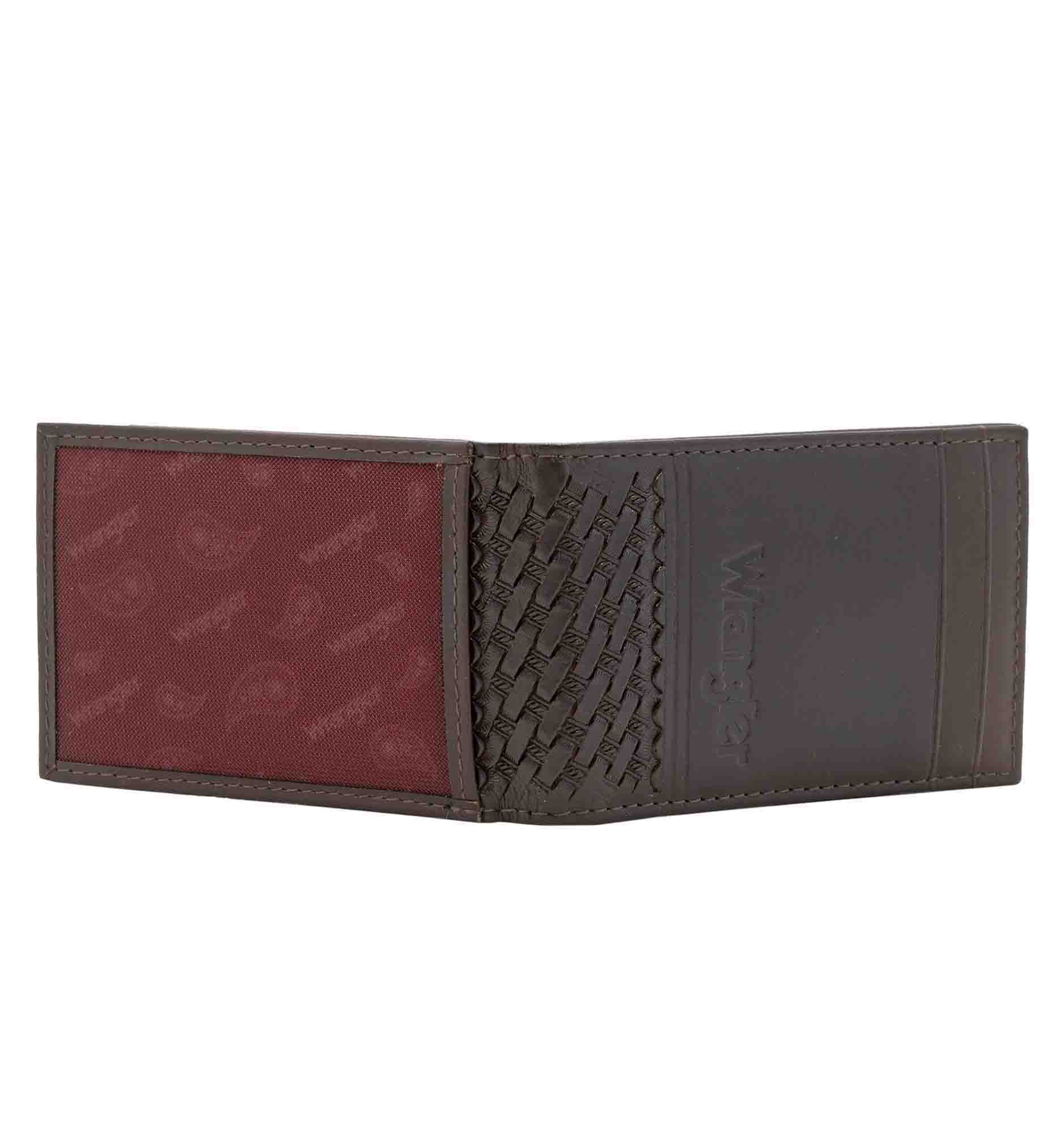 Men's Wrangler Magnetic Basket Weave Wallet