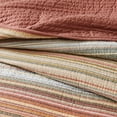 thumbnail image 2 of Brooklyn Loom Sunset Stripe Yarn Dye Orange Cotton 3-Piece Full/Queen Quilt Set, stripe themed, for Men and Women, OEKO-TEX Certified Confidence, 2 of 8