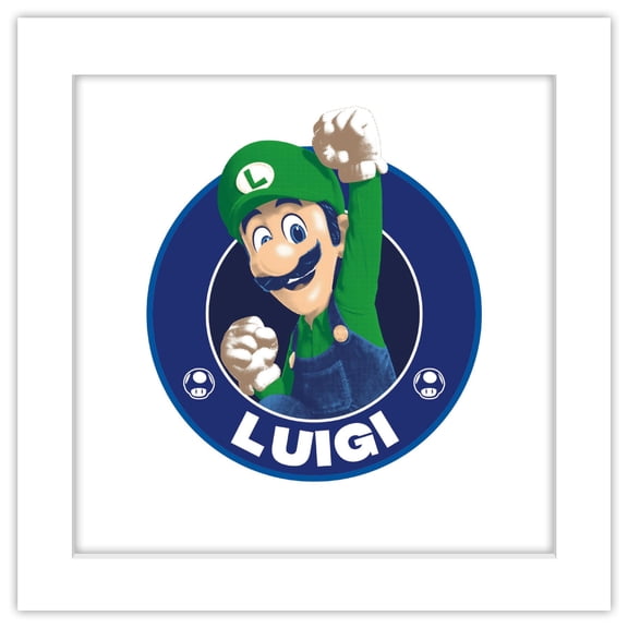 Gallery Pops® Nintendo The Super Mario Galaxy Movie (2026) - Luigi Ring Wall Art, White Framed Version