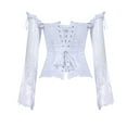 thumbnail image 3 of Grebrafan Womens Corset Top Renaissance Bustier White 3XL, 3 of 5