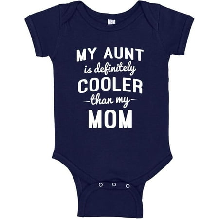 

My Aunt Is Cooler Than My Mom Baby Bodysuit/Toddler T-Shirt Funny Gag Gift From Sister