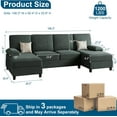 SUNLEI 110" Sectional Sofa Couches for Living Room, 4 Seat UShaped