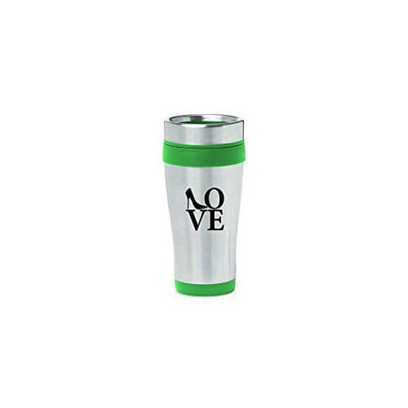 

Green 16oz Insulated Stainless Steel Travel Mug Z620 Love High Heel Shoes MIP