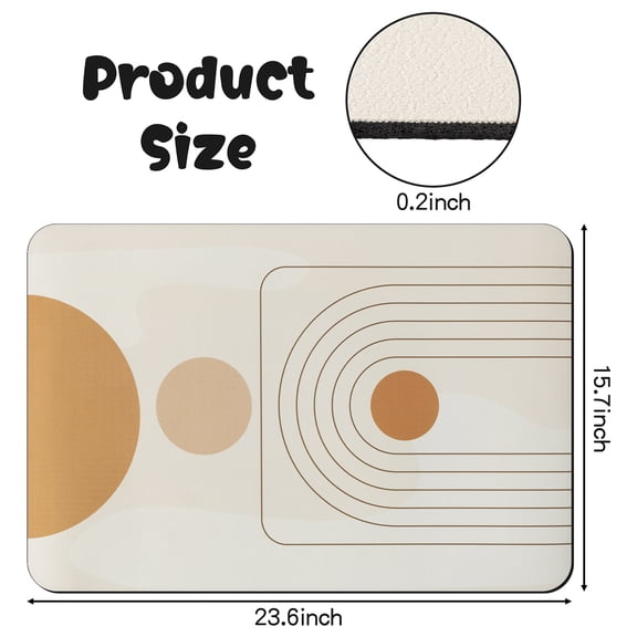 2ooya Tech Leather Pet Feeding Mat Non-Slip Waterproof 40x60cm for Dogs and Cats,1 Pack