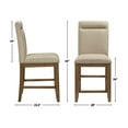 thumbnail image 5 of Steve Silver Garland Modern Upholstered Dining Counter Chair, Set of 2, Toffee, 5 of 6