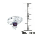 thumbnail image 3 of Sterling Silver with Color Changing Alexandrite Solitaire Flower Ring, 3 of 4