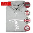 thumbnail image 2 of S4E Men's Faith Cross Religious Hoodie Sweatshirts Large Sports Grey, 2 of 4