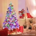 thumbnail image 3 of Patiojoy 6 FT Pre-lit Artificial Christmas Tree, Snow-flocked Xmas Tree with 240 Multi-color LED Lights, 8 Lighting Modes, 3 of 10