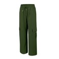 thumbnail image 5 of Jxximdong Cargo Pants for Women, Daily Elastic Waist Pockets Straight Plain Casual Pants Loose Pockets Cargo Long Trousers, Green Womens Casual Trousers, 5 of 9