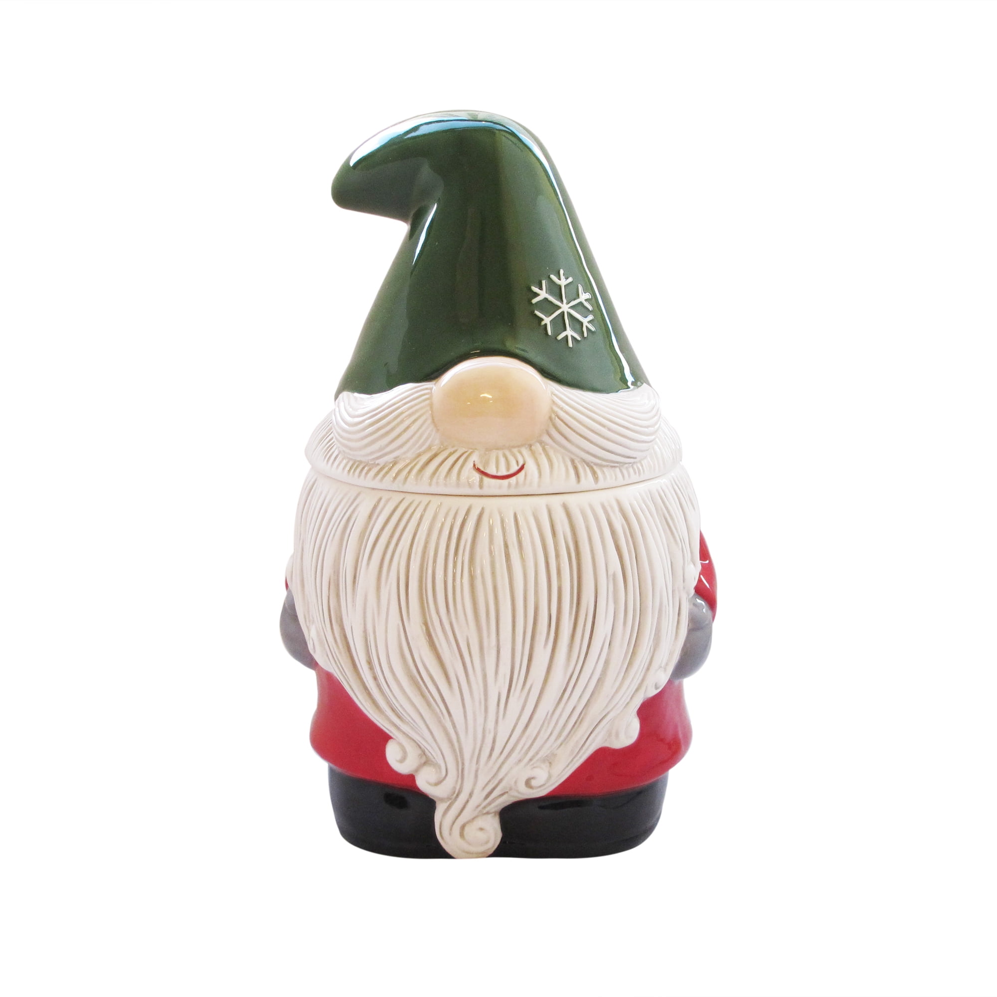 American Atelier Ceramic Holiday Gnome Canister and Cookie Jar