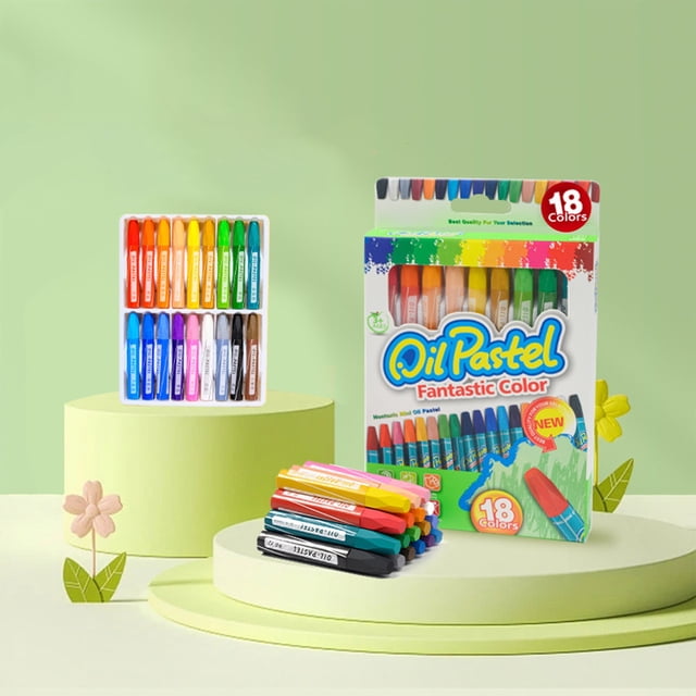 Juego de pasteles al óleo hexagonales que suavizan las barras de dibujo multicolor para una expresión creativa.