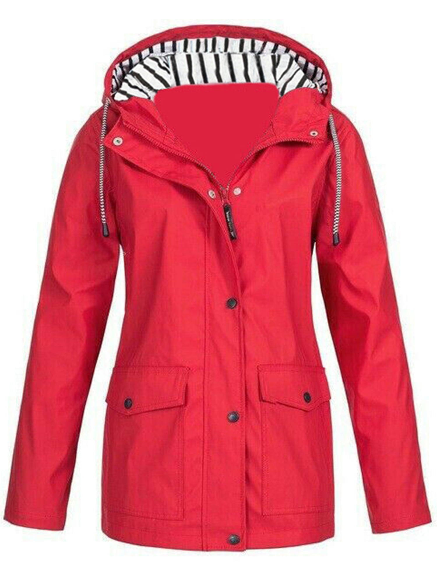 plus size hooded rain coat