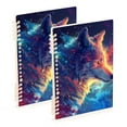 thumbnail image 6 of Wolf with Galaxy Spiral Journal Notebook College Ruled Notebook 8.3" x 5.7" A5 Lined Thick Paper Page, 6 of 6