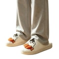 thumbnail image 4 of YgkuHd Women's Cute Ghost Slippers Halloween House Shoes with Candy Witch Hat Soft Fuzzy Indoor Sliders Warm Winter Bedroom, 4 of 7