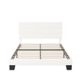 thumbnail image 3 of Amolife King Bed Frame, Platform Bed Frame with Upholstered Velvet Headboard, White, 3 of 10