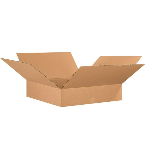Box Partners Flat Corrugated Boxes 26" x 26" x 8" Kraft 10/Bundle 26268