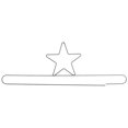 thumbnail image 1 of Split Bottom Fabric Holder 24"-Star, 1 of 1