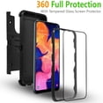 thumbnail image 2 of Samsung Galaxy A30 Case, STARSHOP Full Cover Heavy Duty Dual Layers Phone Cover with Kickstand and Locking Belt Clip-Black, 2 of 5